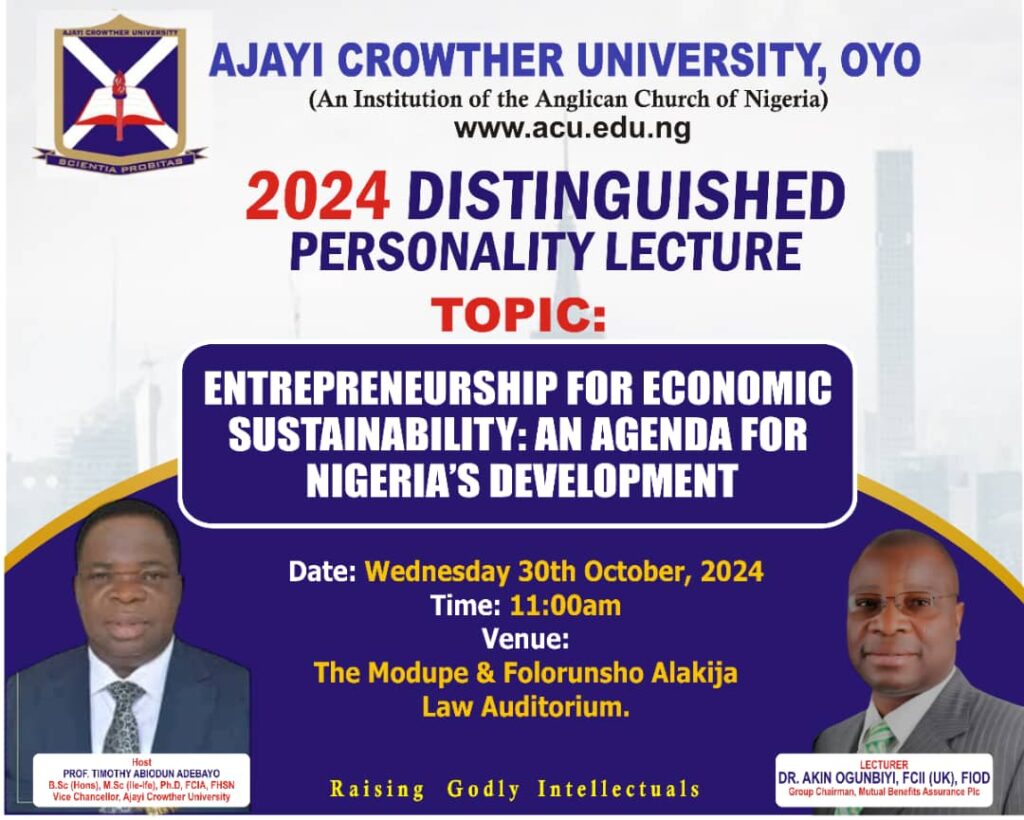 ACU HOSTS 2024 DISTINGUISHED LECTURE ON ENTREPRENEURSHIP AND ECONOMIC SUSTAINABILITY